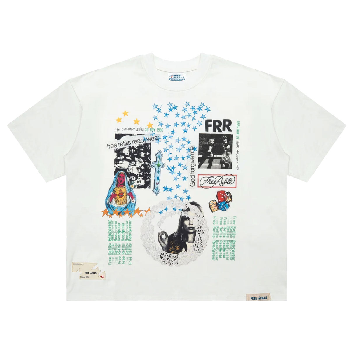 Collage Tee | White