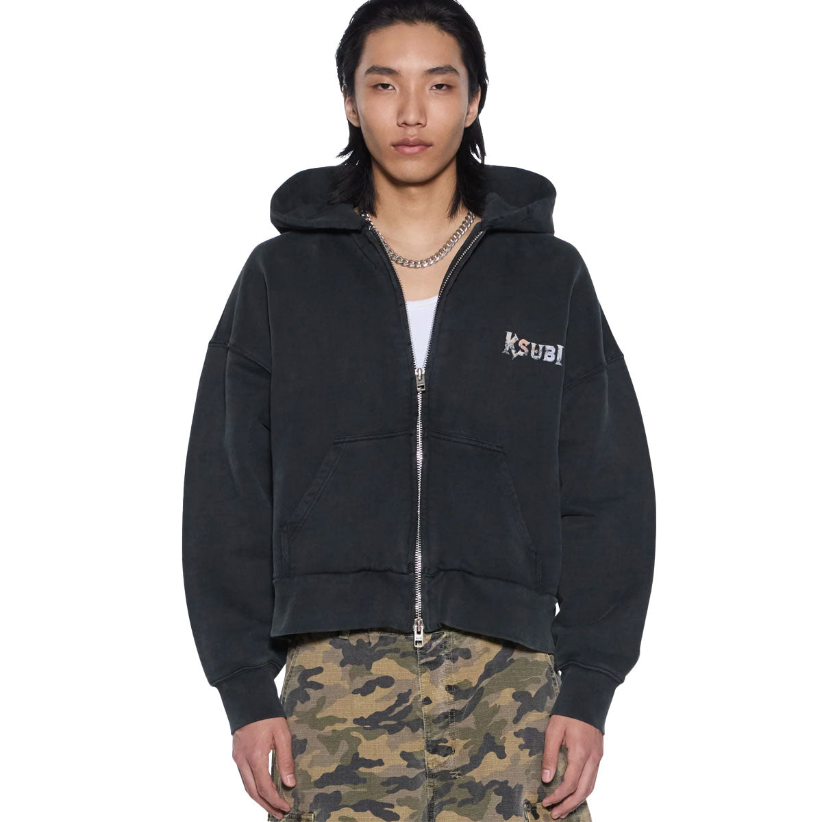 Death Snake Halen Zip Hoodie | Ash