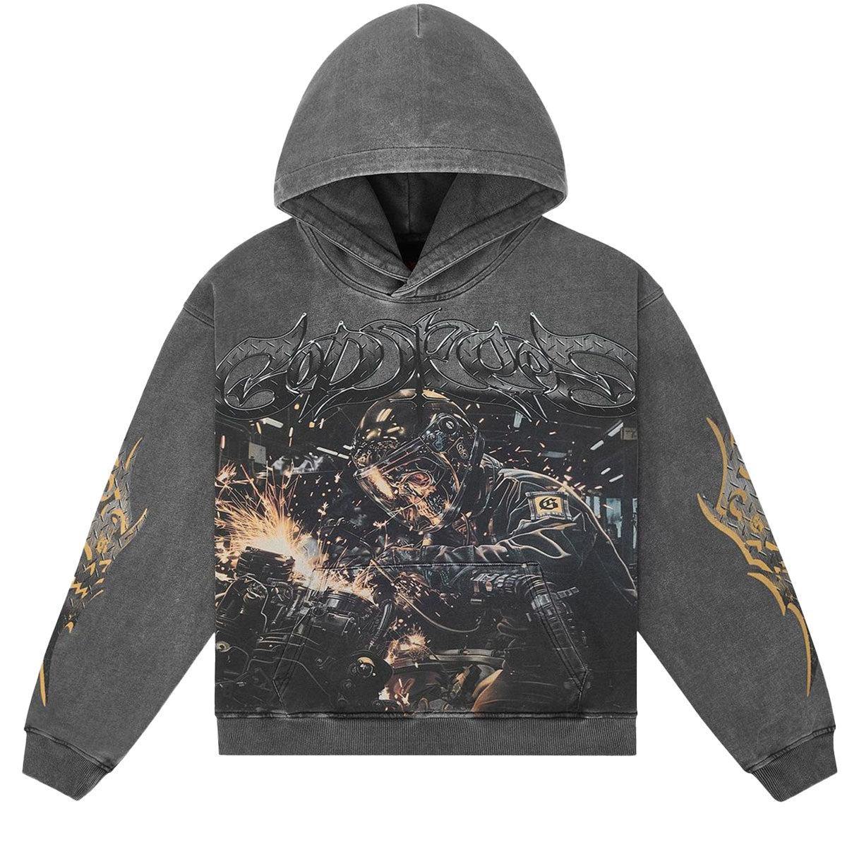 Steel Sharpens Steal Hoodie | Grey Wash
