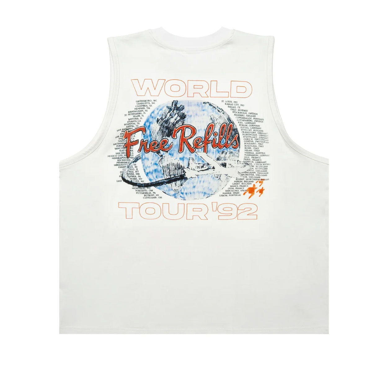 World Cut Off Tee | White