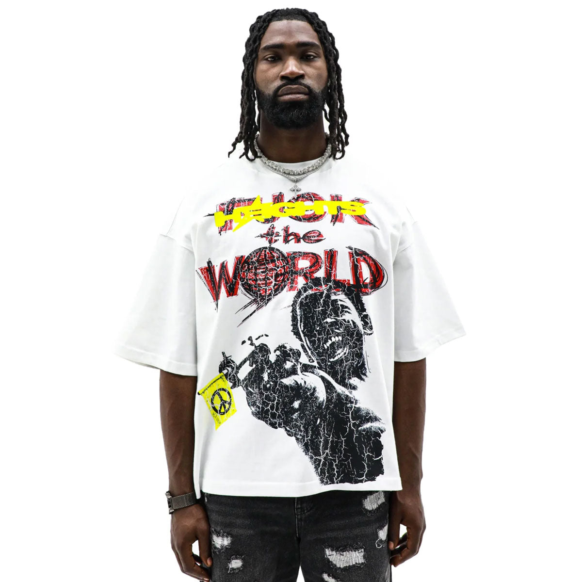 Height The World Tee | White
