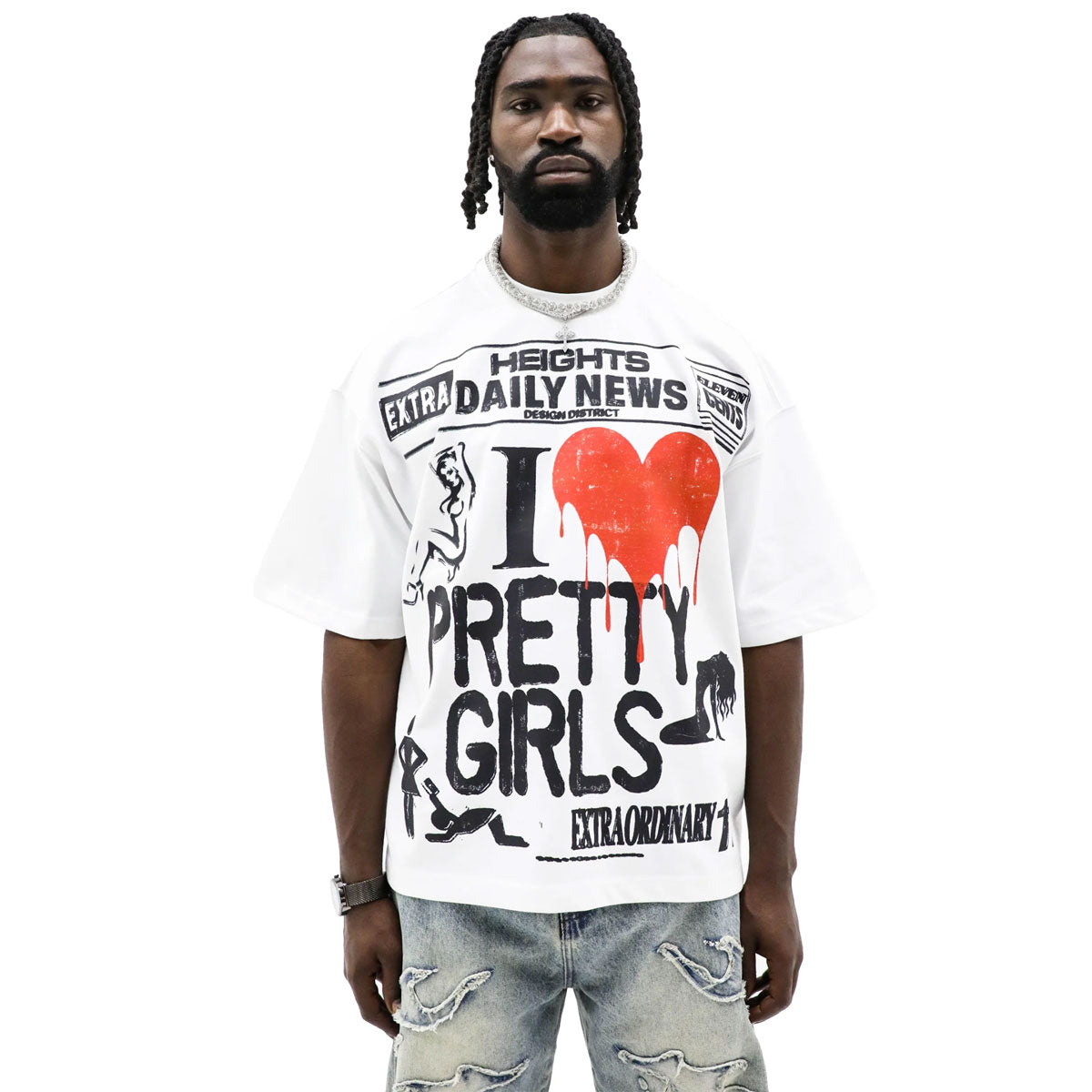 I Love Pretty Girls Tee | White