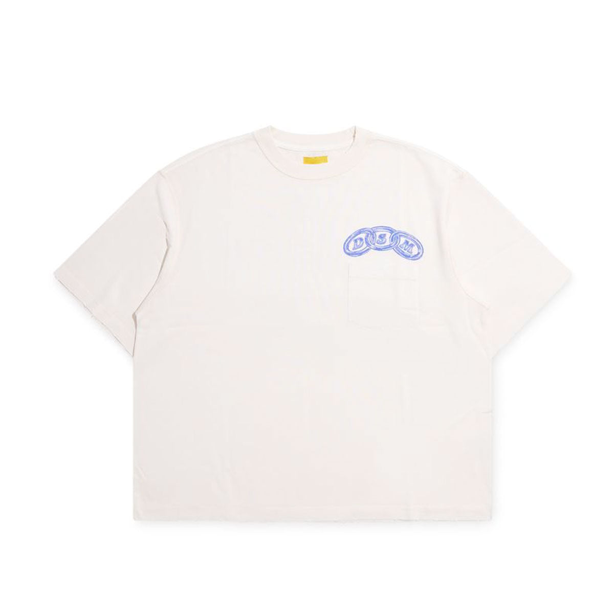 Chainlink Pocket Tee | Antique White/Blue